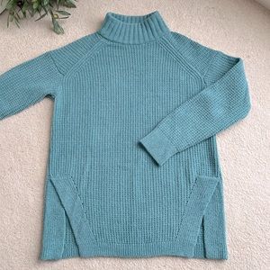 Mint Green Mock Neck Tunic Sweater